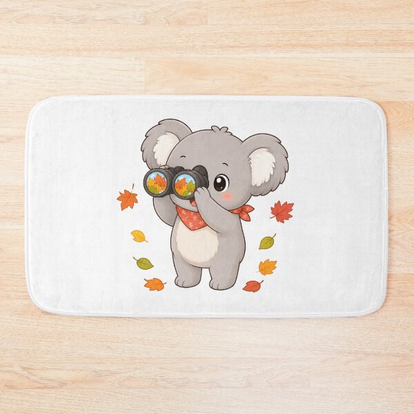 Item preview, Cute Koala Watching Autumn Leaves Kawaii Cartoon Design designed and sold by Seculinator.