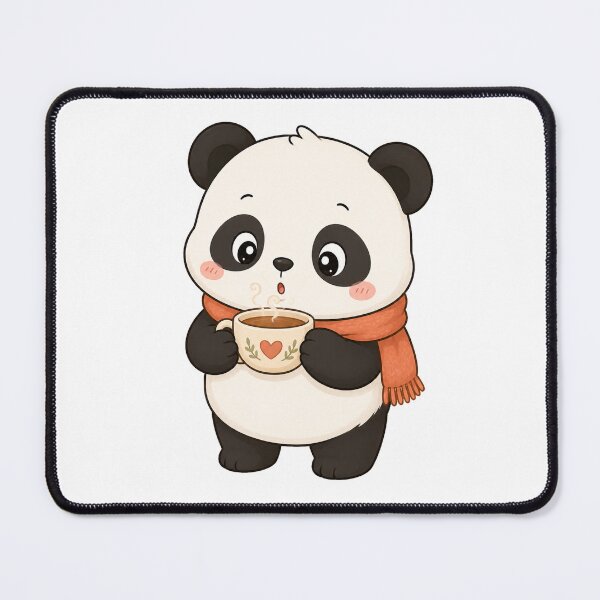 Item preview, Cute Panda Drinking Hot Coffee Kawaii Cartoon Cozy Design designed and sold by Seculinator.