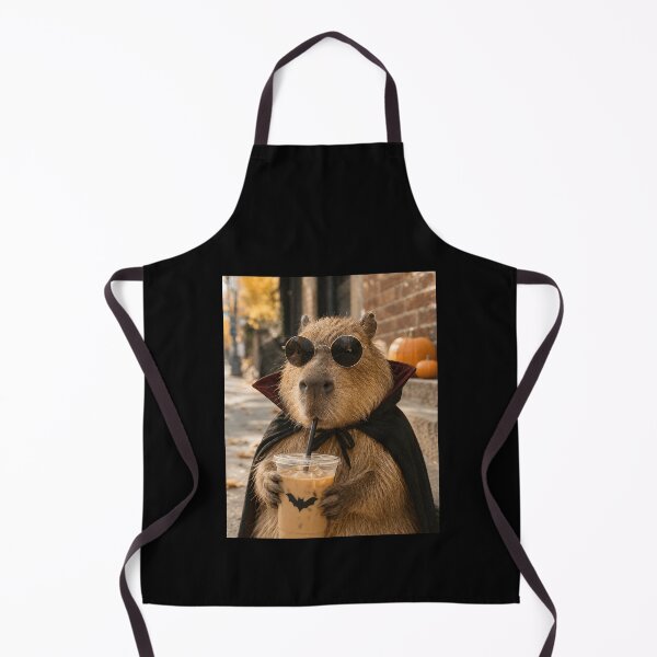 Item preview, Capybara Vampire Drinking Iced Coffee Halloween Funny Meme designed and sold by clothesy7.