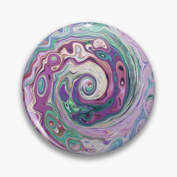 Item preview, Groovy Retro Abstract Purple and Brown Swirl designed and sold by myrubiogarden.