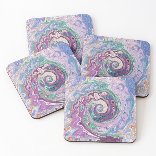 Item preview, Groovy Retro Abstract Purple and Brown Swirl designed and sold by myrubiogarden.