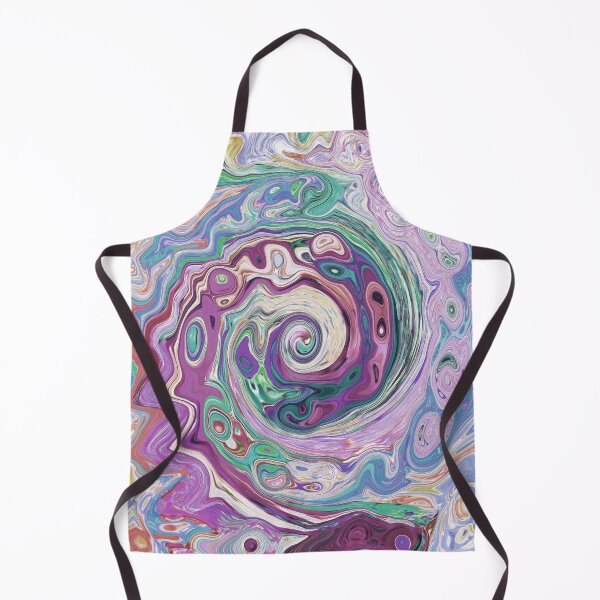 Item preview, Groovy Retro Abstract Purple and Brown Swirl designed and sold by myrubiogarden.