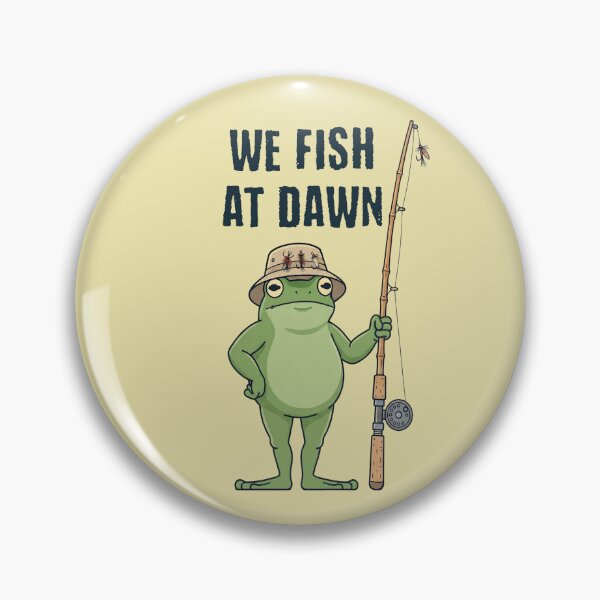 Item preview, We Fish At Dawn Funny Frog Fly Fishing Angler designed and sold by d247.