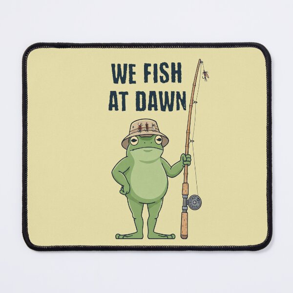 Item preview, We Fish At Dawn Funny Frog Fly Fishing Angler designed and sold by d247.