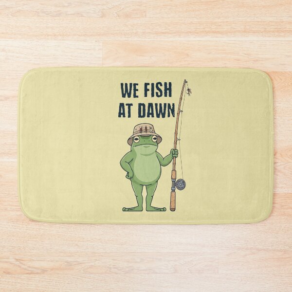 Item preview, We Fish At Dawn Funny Frog Fly Fishing Angler designed and sold by d247.