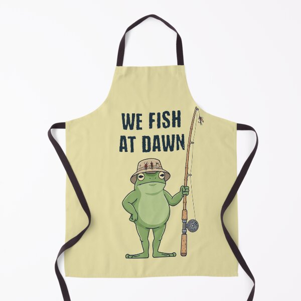 Item preview, We Fish At Dawn Funny Frog Fly Fishing Angler designed and sold by d247.