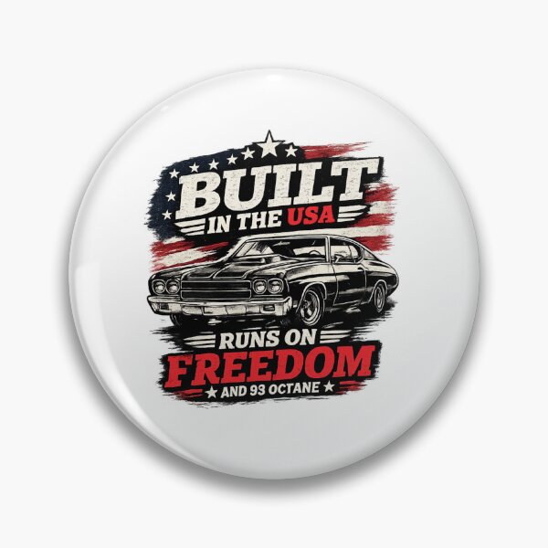 Item preview, Built in the USA Runs on Freedom | American Muscle Car T-Shirt designed and sold by LukWer.