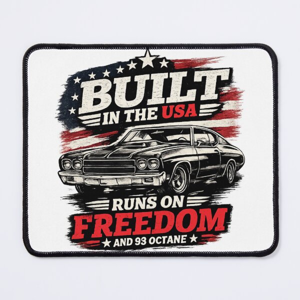 Item preview, Built in the USA Runs on Freedom | American Muscle Car T-Shirt designed and sold by LukWer.