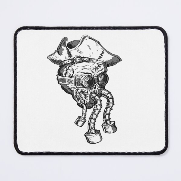 Item preview, Post-Apocalyptic Pirate Skull Cybernetic Art with shades designed and sold by HELLPclothing.
