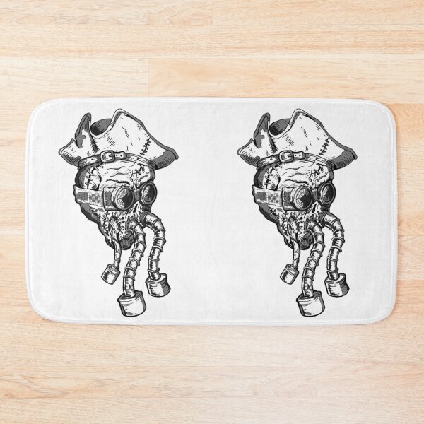 Item preview, Post-Apocalyptic Pirate Skull Cybernetic Art with shades designed and sold by HELLPclothing.