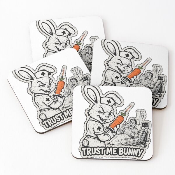 Item preview, Trust Me Bunny – Funny Nurse Bunny Sticker, T-Shirt & Hoodie designed and sold by bunnymode.