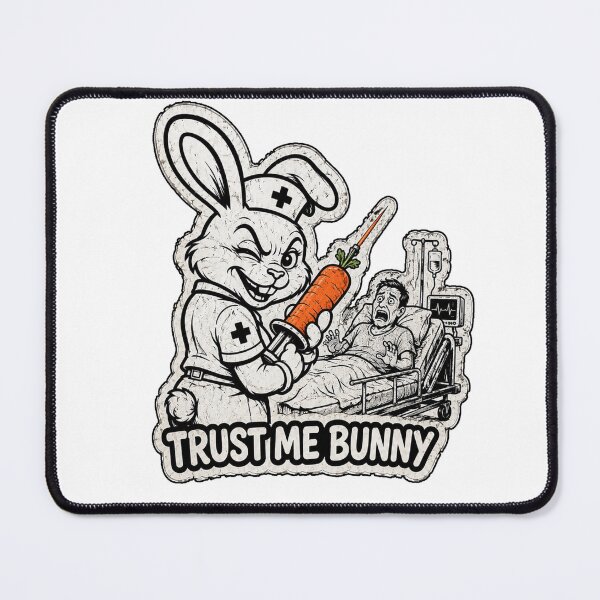 Item preview, Trust Me Bunny – Funny Nurse Bunny Sticker, T-Shirt & Hoodie designed and sold by bunnymode.