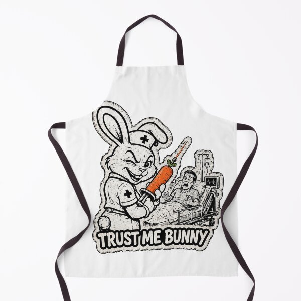 Item preview, Trust Me Bunny – Funny Nurse Bunny Sticker, T-Shirt & Hoodie designed and sold by bunnymode.