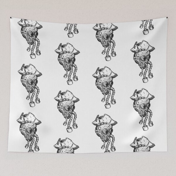 Item preview, Post-Apocalyptic Pirate Skull Cybernetic Art with shades designed and sold by HELLPclothing.