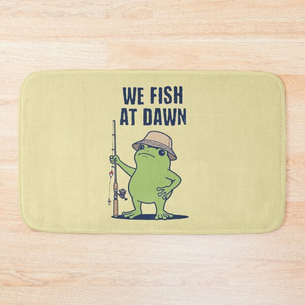 Item preview, We Fish At Dawn Funny Frog Fisherman Angler designed and sold by d247.