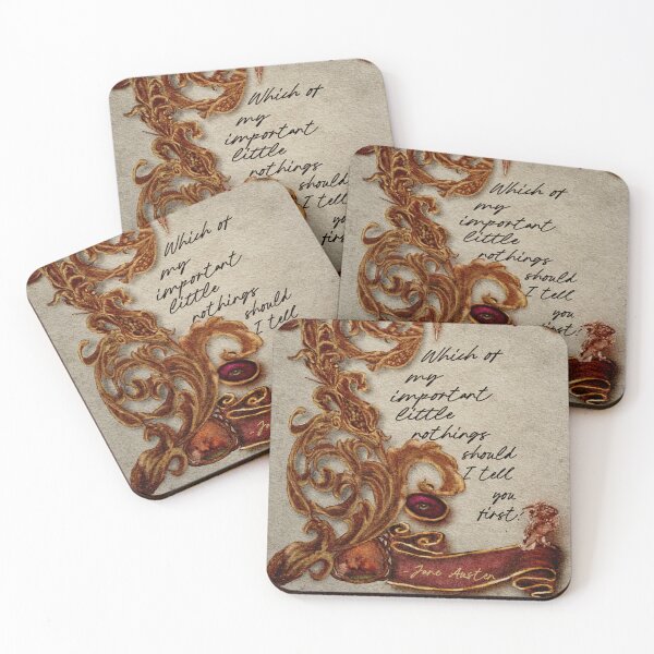 Item preview, Jane Austen Quote Baroque Scroll Design With Barn Owl designed and sold by Monica Laipple.