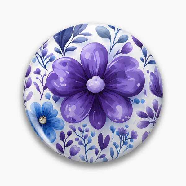 Item preview, Hearts 7 - Watercolor Purple Floral Heart Illustration designed and sold by NikaNavi.