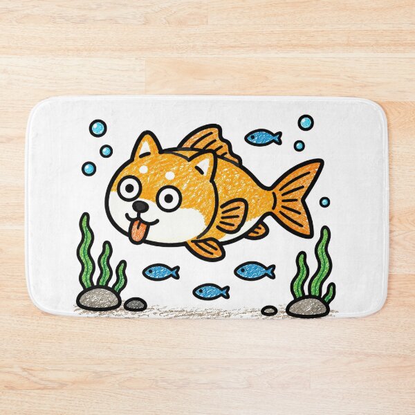 Item preview, Funny Shiba Goldfish Cute Kawaii Dog Fish Hybrid Cartoon Animal designed and sold by Tiny Paw by jojojo Studio.
