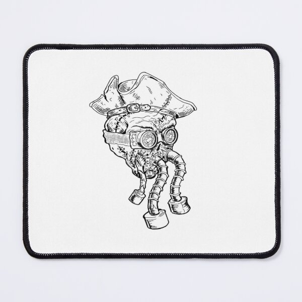 Item preview, Post-Apocalyptic Pirate Skull Cybernetic Art designed and sold by HELLPclothing.