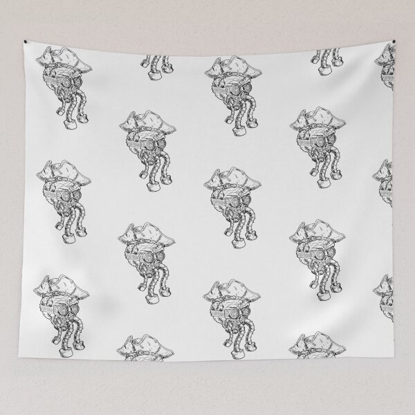 Item preview, Post-Apocalyptic Pirate Skull Cybernetic Art designed and sold by HELLPclothing.