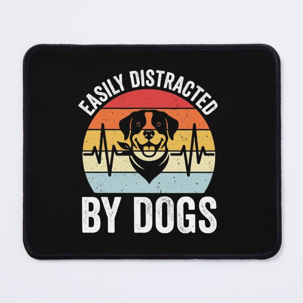 Item preview, Easily Distracted By Dogs Retro Vintage Sunset designed and sold by SiarheiYur.