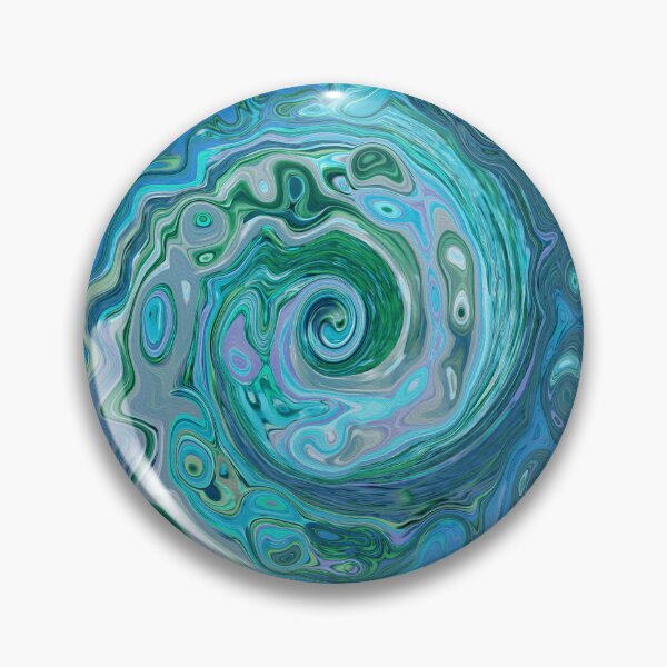 Item preview, Groovy Retro Abstract Aqua and Teal Swirl designed and sold by myrubiogarden.