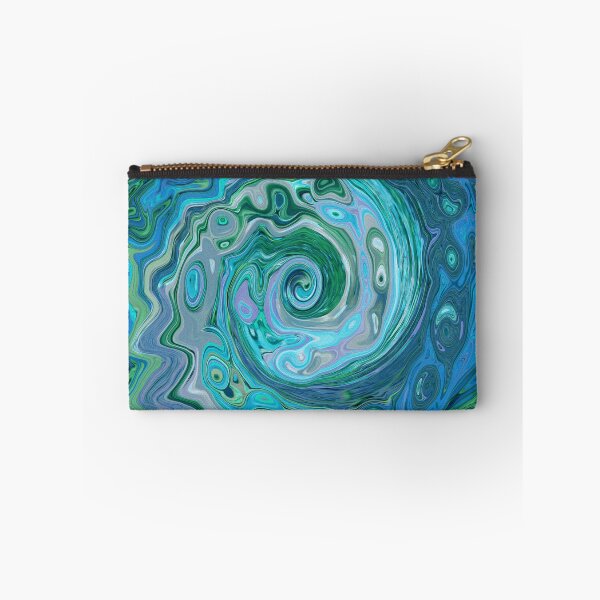 Item preview, Groovy Retro Abstract Aqua and Teal Swirl designed and sold by myrubiogarden.