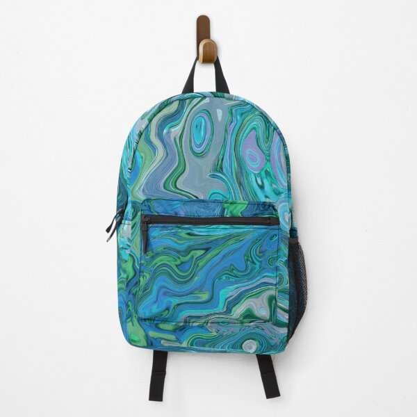 Item preview, Groovy Retro Abstract Aqua and Teal Swirl designed and sold by myrubiogarden.