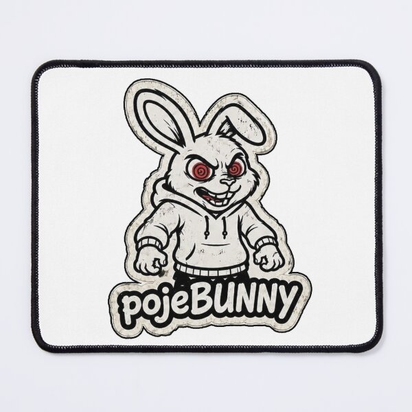 Item preview, pojeBUNNY – Crazy Evil Bunny Sticker, T-Shirt & Hoodie designed and sold by bunnymode.