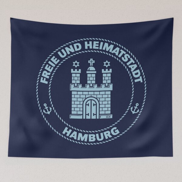 Item preview, Hamburg Coat of Arms – Free and Home City (Sky Blue) designed and sold by Roderix.
