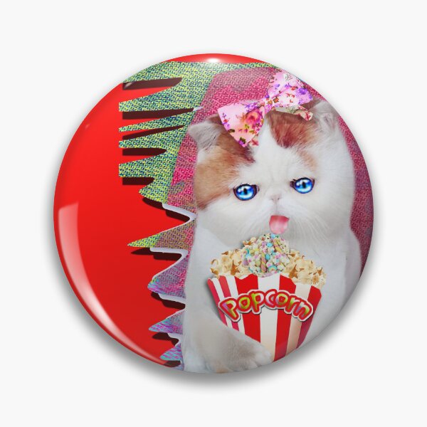 Item preview, Popcorn Cat on Denim (Design by ACCI) designed and sold by VanyssaGraphics.