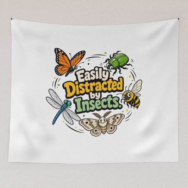 Item preview, Easily Distracted by Insects Funny Bug Lover designed and sold by AntiqueImages.
