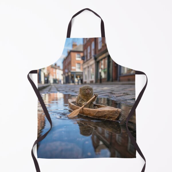 Item preview, Pygmy Marmoset Crosses Urban Puddle in His Dugout Canoe designed and sold by Tridentulus.