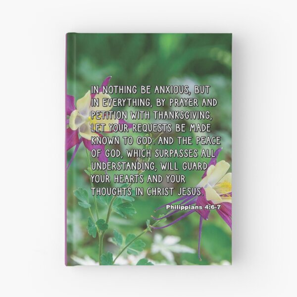 Item preview, Philippians 4:6-7 In Nothing Be Anxious - Columbine Flower Photograph designed and sold by InsprtnlArtbyDP.