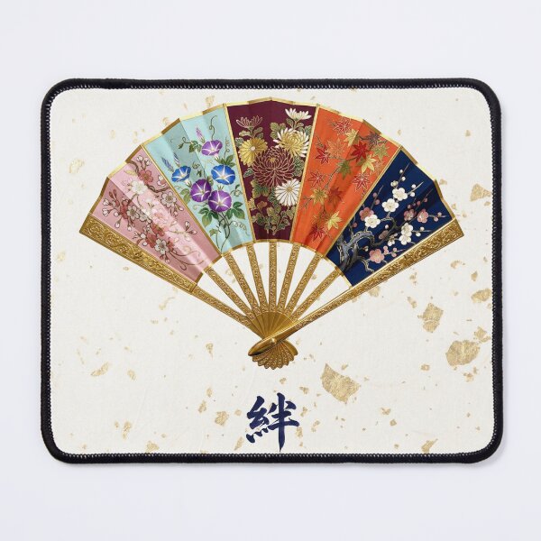 Item preview, Kizuna — Japanese Fan Art | Four Seasons Kimono Pattern designed and sold by KimonoKotoba.