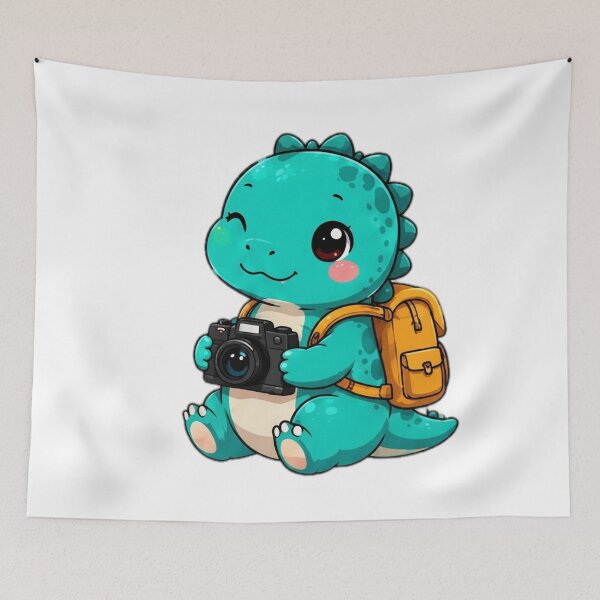 Artikelvorschau, Cute Dinosaur Travel Photographer entworfen und verkauft von DailyDoodlesBySumbul.