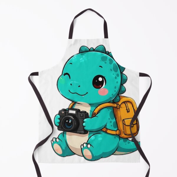 Aperçu de l'œuvre Cute Dinosaur Travel Photographer créée et vendue par DailyDoodlesBySumbul.