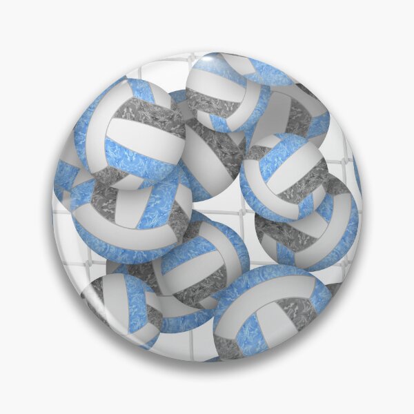 Item preview, Light blue & gray girly volleyballs pattern designed and sold by katzdzynes.