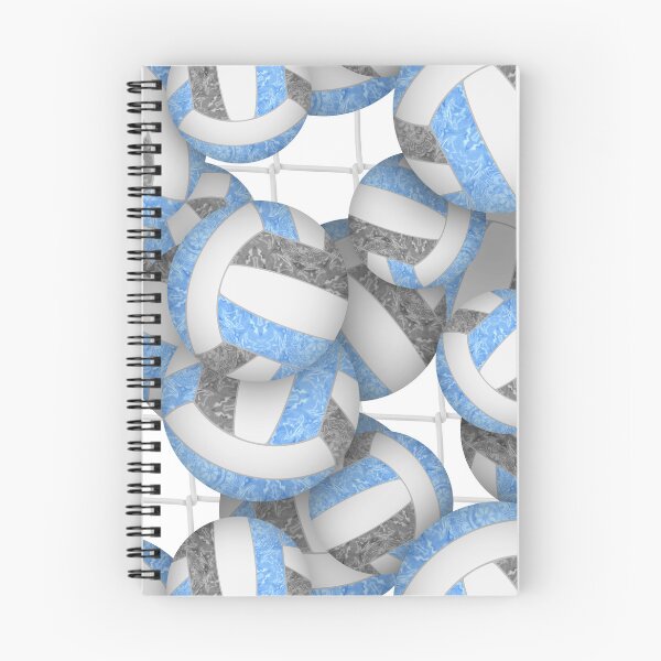 Item preview, Light blue & gray girly volleyballs pattern designed and sold by katzdzynes.