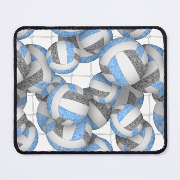Item preview, Light blue & gray girly volleyballs pattern designed and sold by katzdzynes.