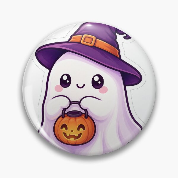 Item preview, Cute Ghost Holding A Pumpkin Lantern designed and sold by The-Art-of-D.
