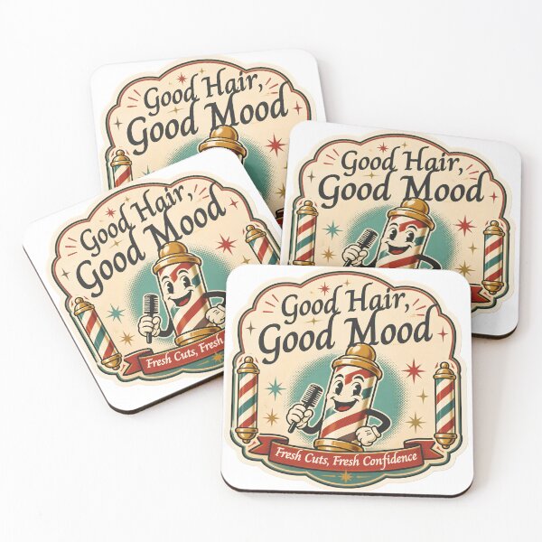 Item preview, Good Hair Mood Retro Cartoon Barber Desing designed and sold by Barber MD Culture.