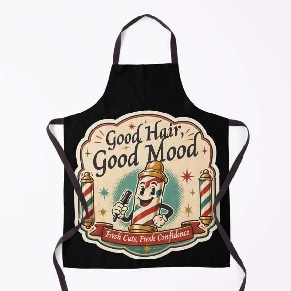 Item preview, Good Hair Mood Retro Cartoon Barber Desing designed and sold by Barber MD Culture.