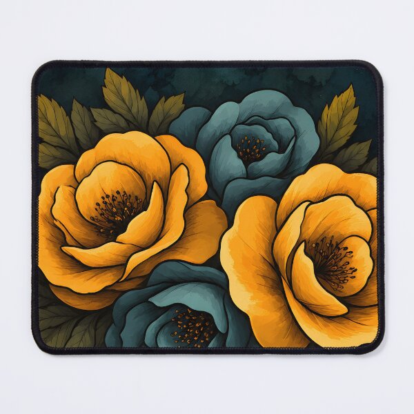 Item preview, Hearts 9 - Dark Teal and Yellow Rose Heart Art designed and sold by NikaNavi.