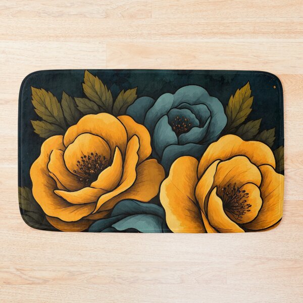 Item preview, Hearts 9 - Dark Teal and Yellow Rose Heart Art designed and sold by NikaNavi.