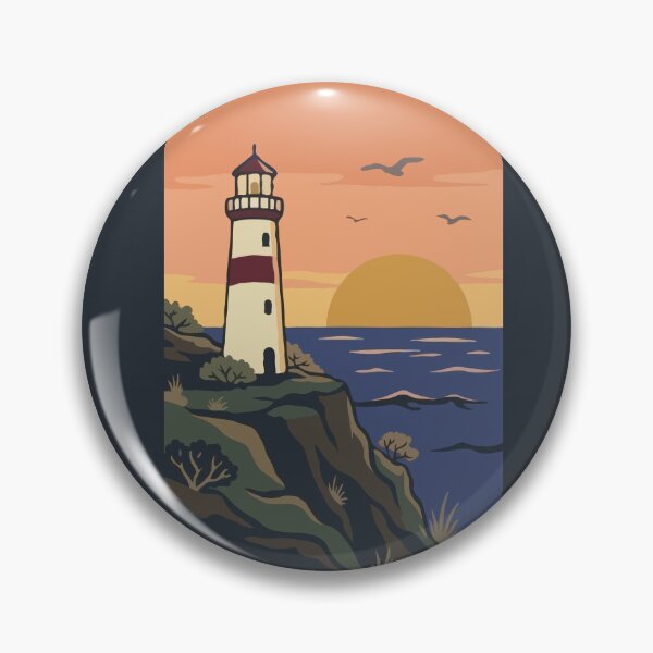 Item preview, Lighthouse Sunset Coast designed and sold by Catzura.