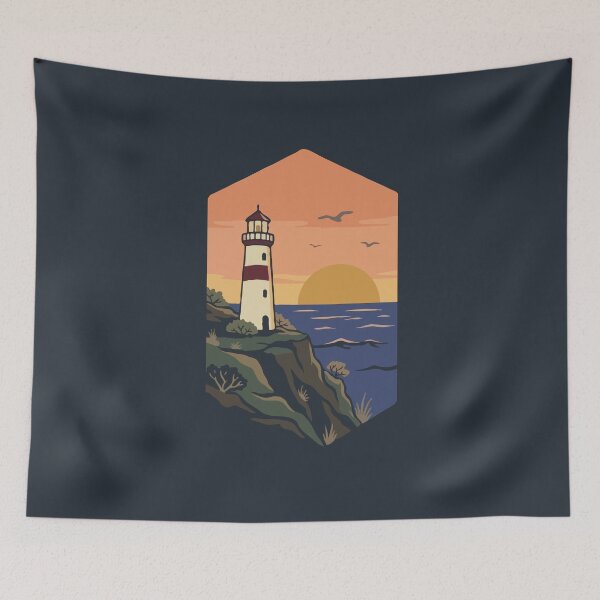 Item preview, Lighthouse Sunset Coast designed and sold by Catzura.
