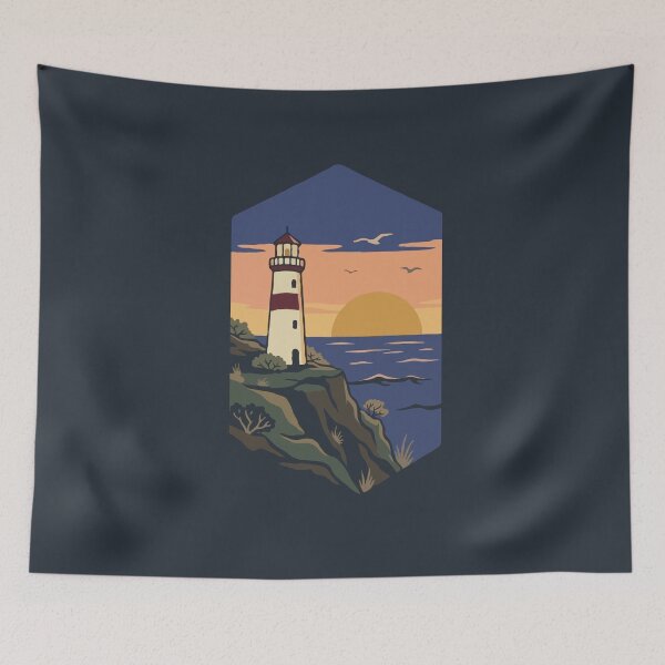 Item preview, Lighthouse Sunset Coast designed and sold by Catzura.
