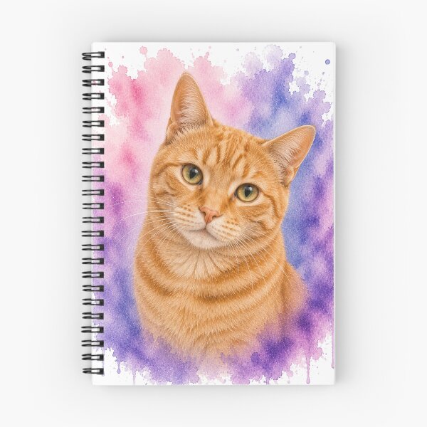Item preview, Orange Tabby Cat Watercolor Portrait designed and sold by Mikena1996.