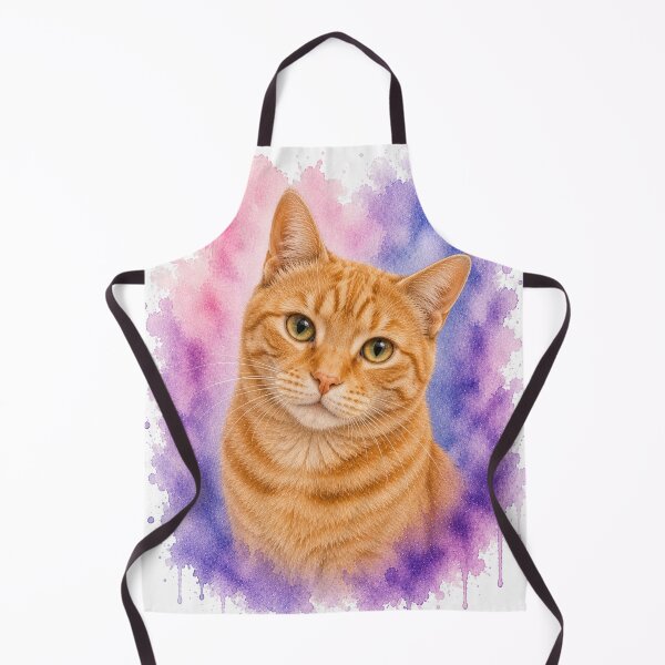 Item preview, Orange Tabby Cat Watercolor Portrait designed and sold by Mikena1996.